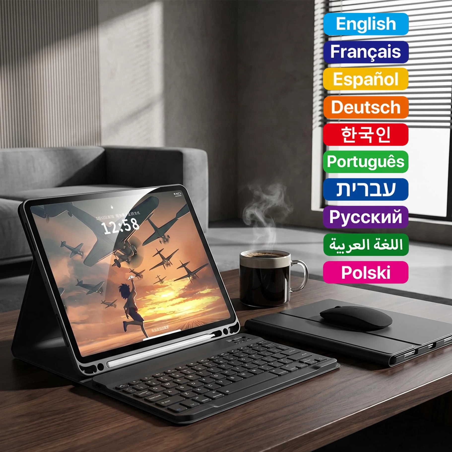 Keyboard Wireless Mouse Magic For iPad Pro 13 11 Case M5 M4 2026 M3 Air 13 11 5 4 10.2 9 8 7 Generation Case Bluetooth Keyboard