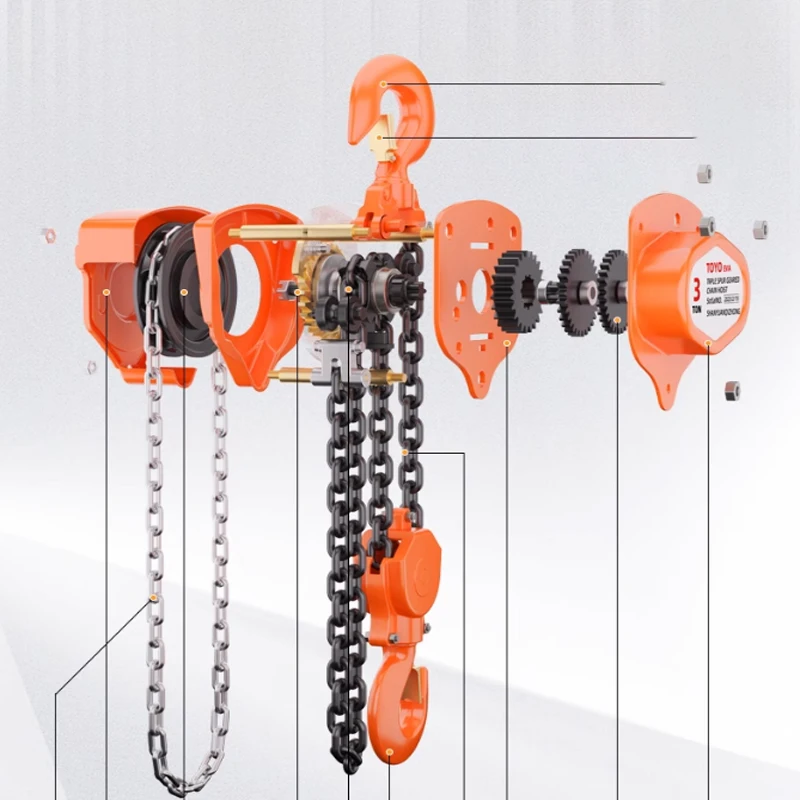 3m/6m Manual Chain Crane 1-ton Crane Chain Hoist Single Chain Iron Chain Crane 1-ton 11kg