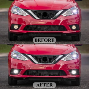 2 in 1 für Nissan Almera Sylphy Versa Altima X-Trail T32 Rogue Bluebird March Car LED-Lens Nebel Leuchtkreislauf Durnal White 12V 12 Hauptverkäufe Nissan March Mile Lighthouse - №7