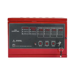 Red color type conventional fire alarm 2 zone fire control panel