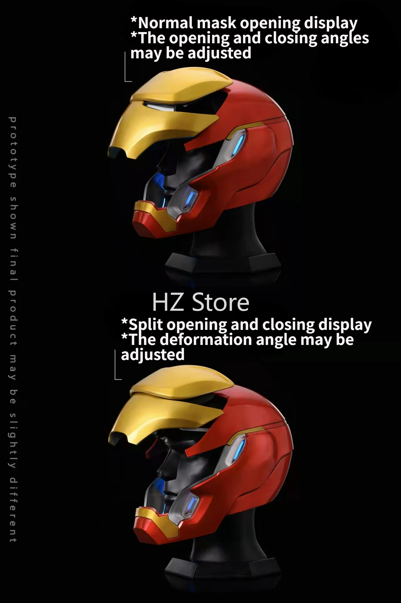 MK50 電子アイアンマンヘルメット 1:1 着用可能 音声タッチリモコン