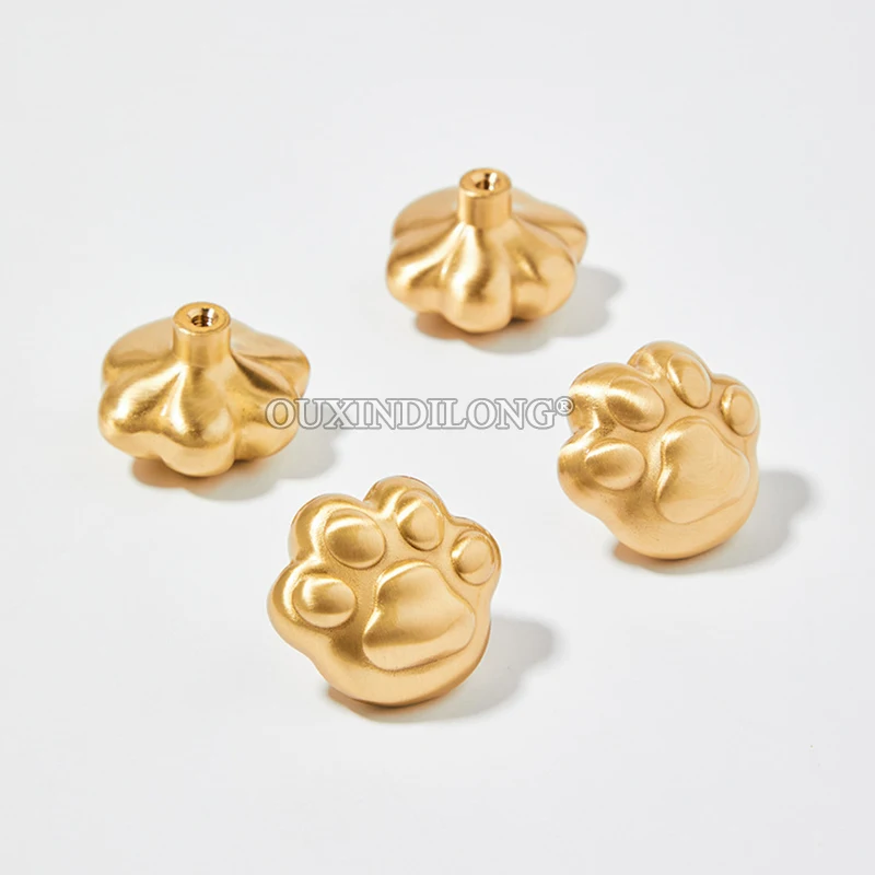 HOT 10PCS Solid Brass Cat's Paw Furniture Pulls Handles Drawer Knobs Cupboard Wardrobe Closet Dresser Wine Cabinet Pulls Knobs