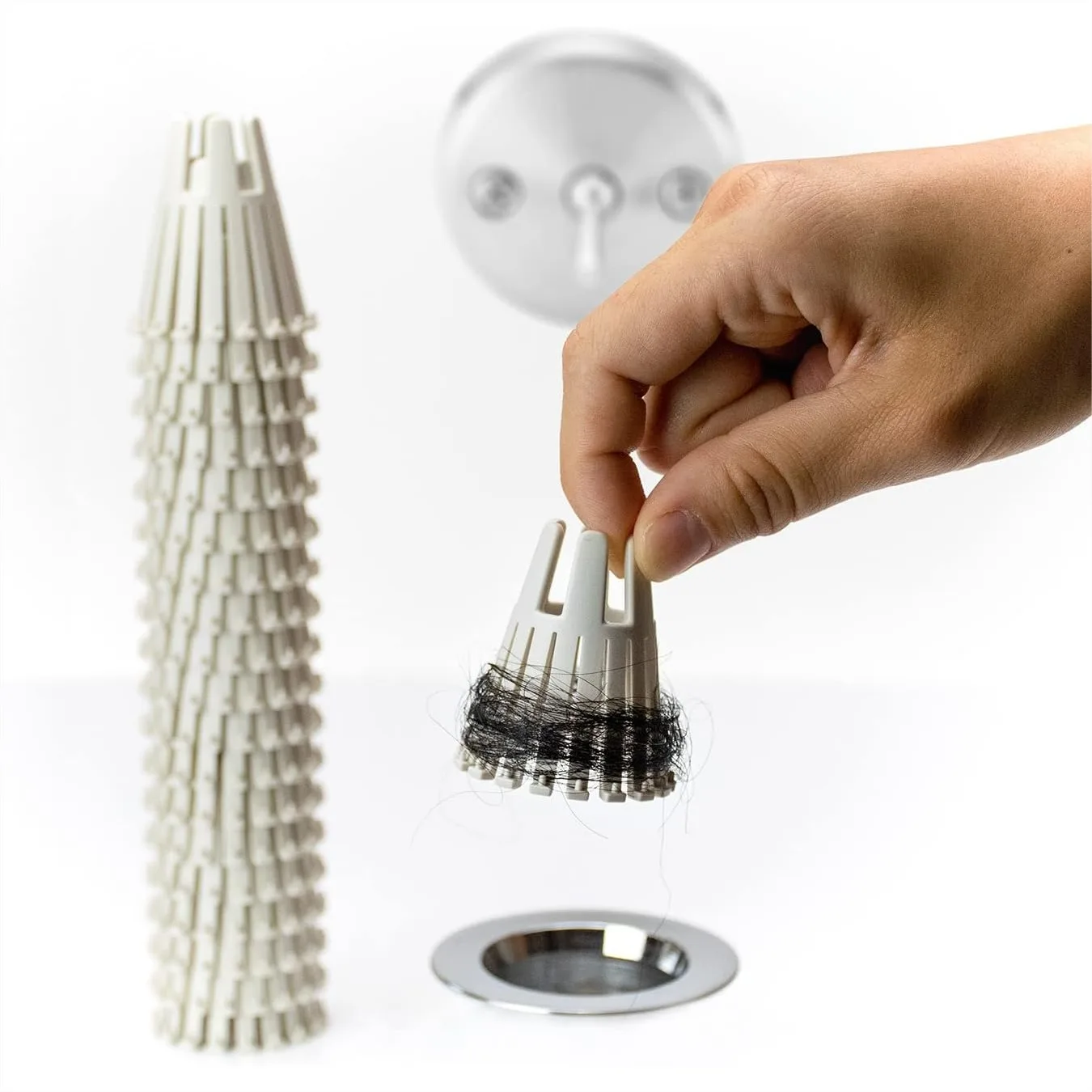 

Disposable HairClaw 20 Pack, Bathtub Hair Catcher Strainer Trap for Standard 1.75" Tub Drain, Eco-Friendly Bioplastic