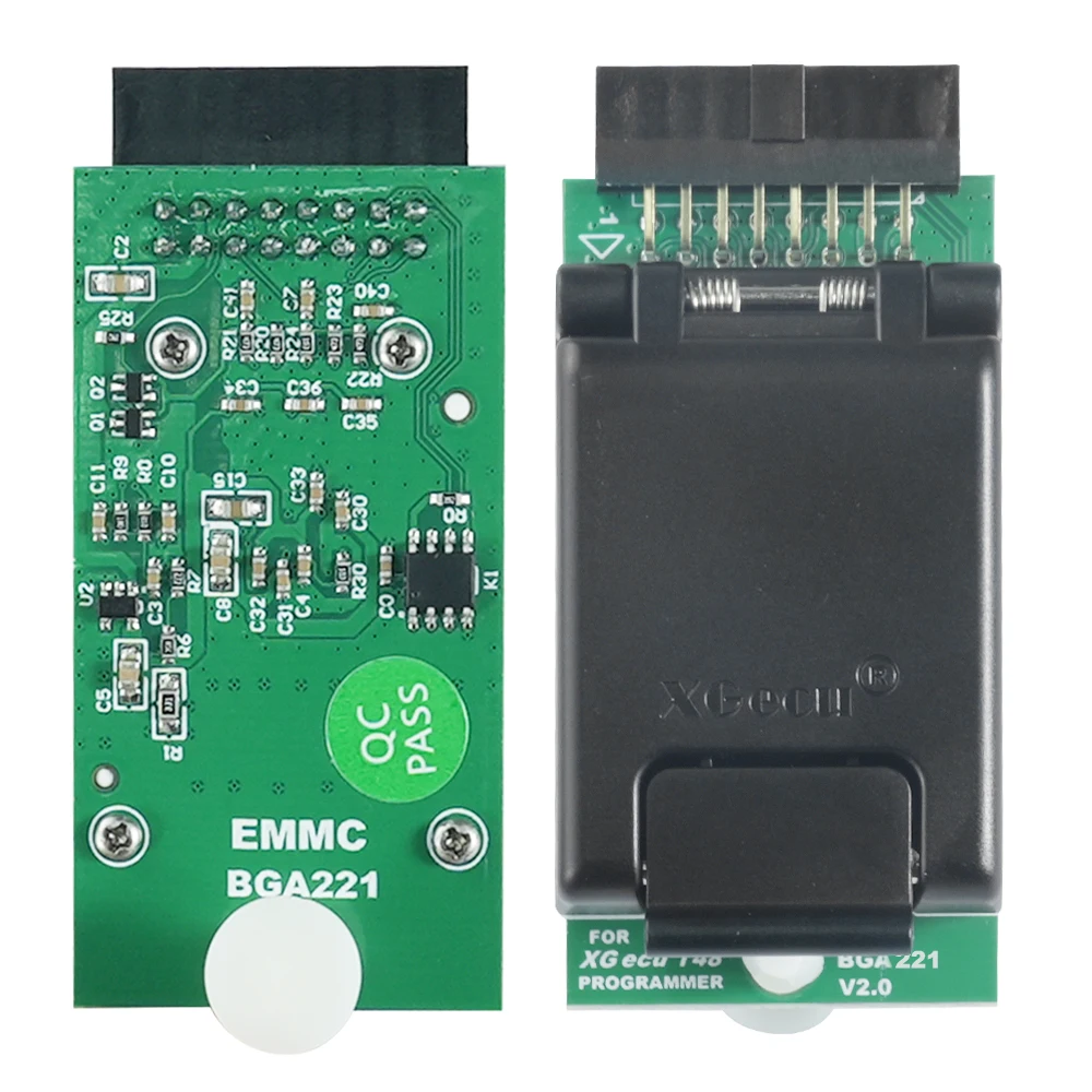 Imagem -06 - Xgecu Novo Adaptador Emmc Bga221 Soquete para Programador T48 Novo Suporte de Sonda de Cabeça Dupla V2.0 Contato Confiável Longa Vida Útil