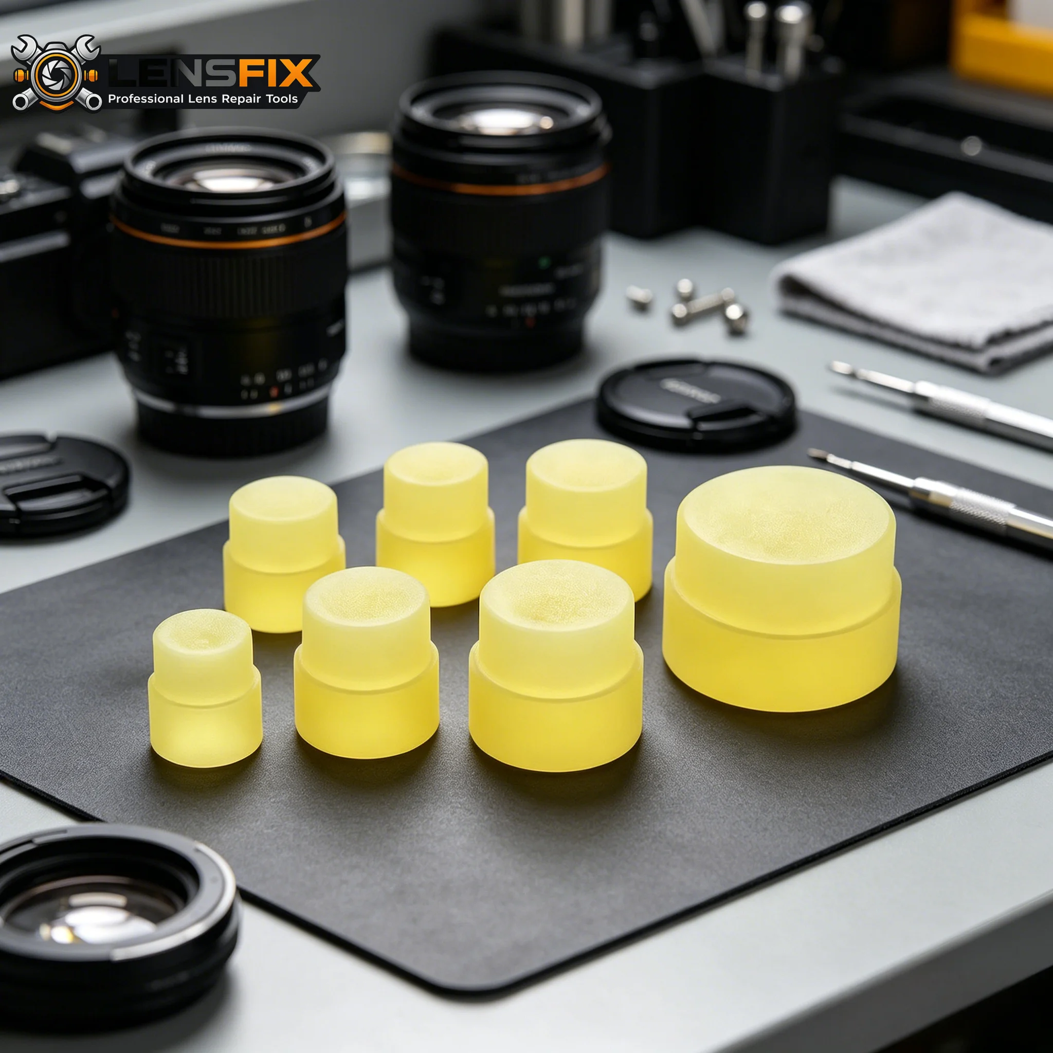 Non-Slip Rubber Lens Filter Removal Opener Set 7PCS Multi Size 37-86mm Professional Camera Lens Maintenance Repair Tools