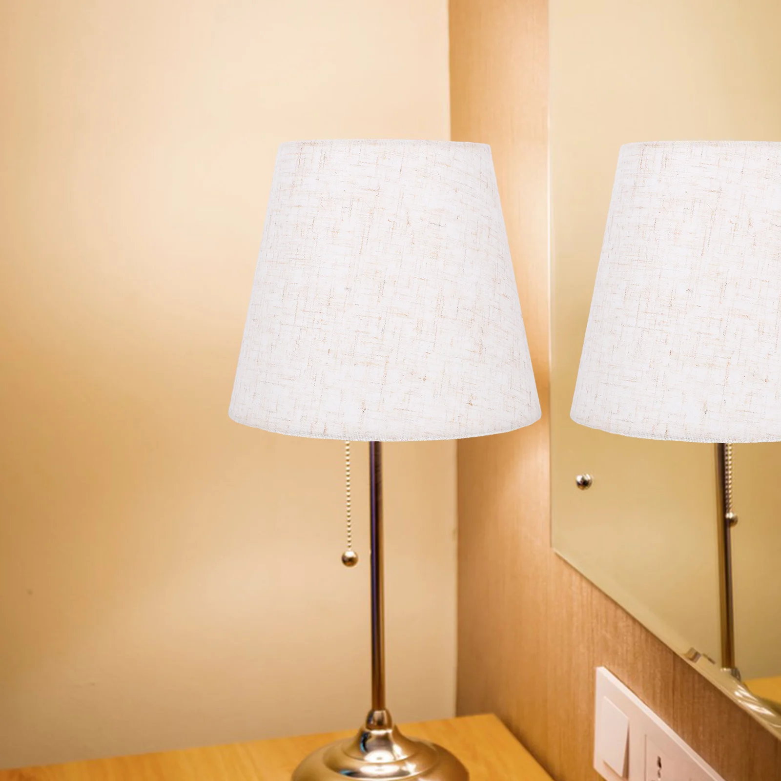 

Linen Fabric Wall Lamp Shade Rustic Design Replacement For Table Desk Floor Lamp Home Hotel Decor Soften Light Eye