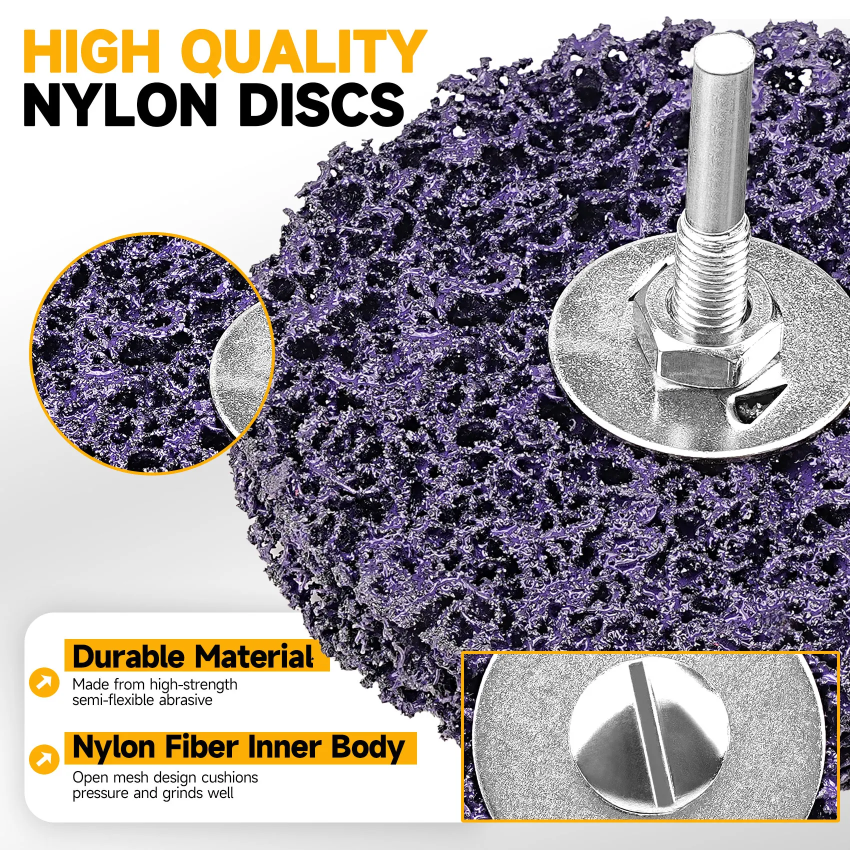 2/3/4 Inch 1pc Coral Disc Poly Strip Abrasive Wheel Diamond Grinding Polishing Disc for Paint Rust Removal