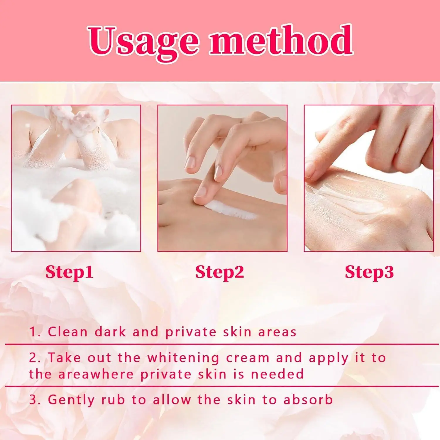 Niacinamide Body Whitening Cream For Underarm Bleaching Armpit Lightening Intimate Area Moisturizer Korean Skin Care Product