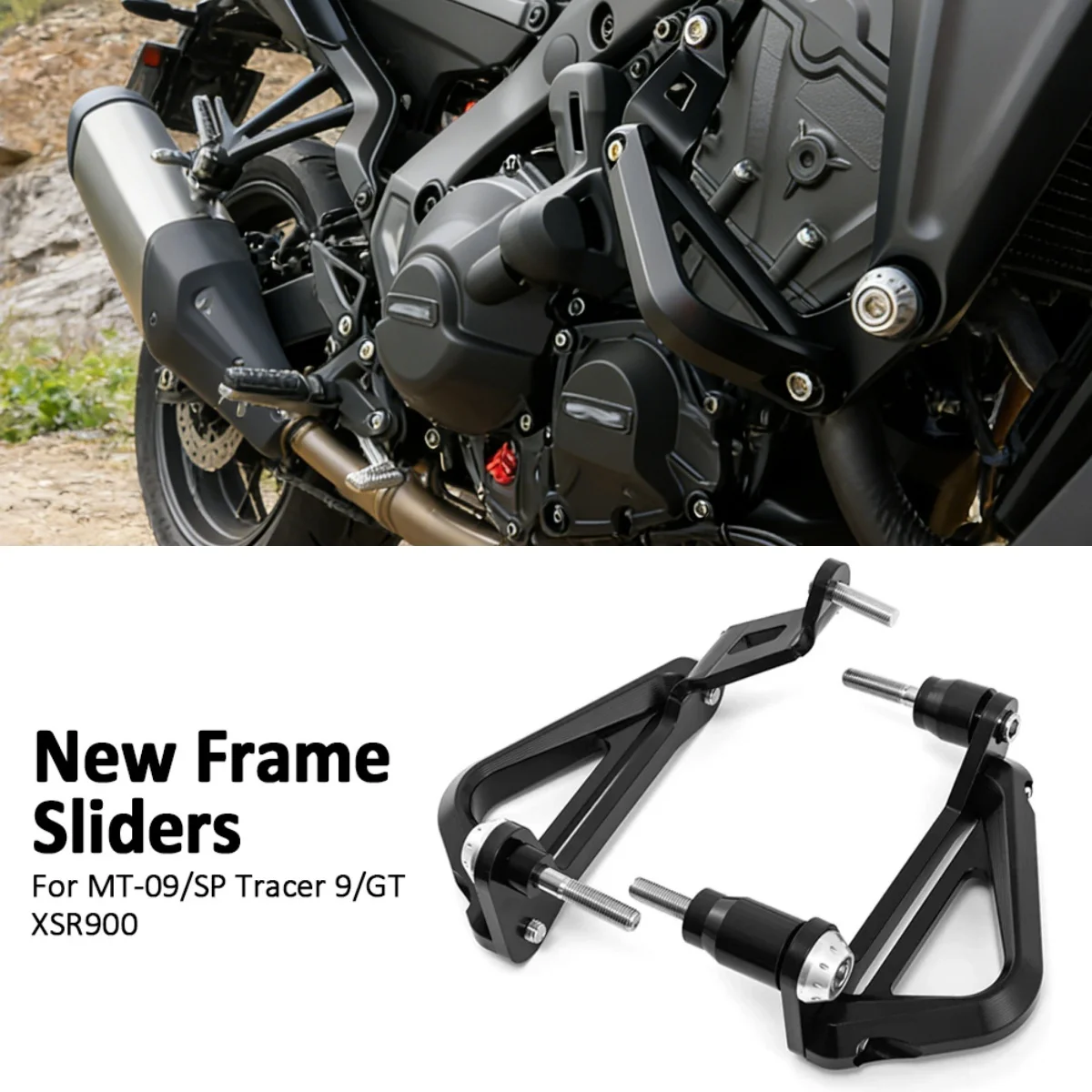 

MT 09 Engine Crash Bar Motorcycle Frame Slider Falling Protector For YAMAHA MT-09 MT09 SP 2021-2025 Tracer 9 GT XSR 900 XSR900
