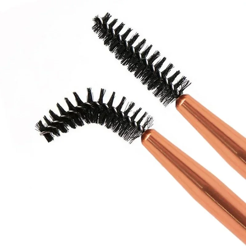 Eyebrow Eyeliner Brush Spoolie Brush and Angled Brow Brush Eyelash Brush Professional Double Head Eyes Makeup Tools 1PCS