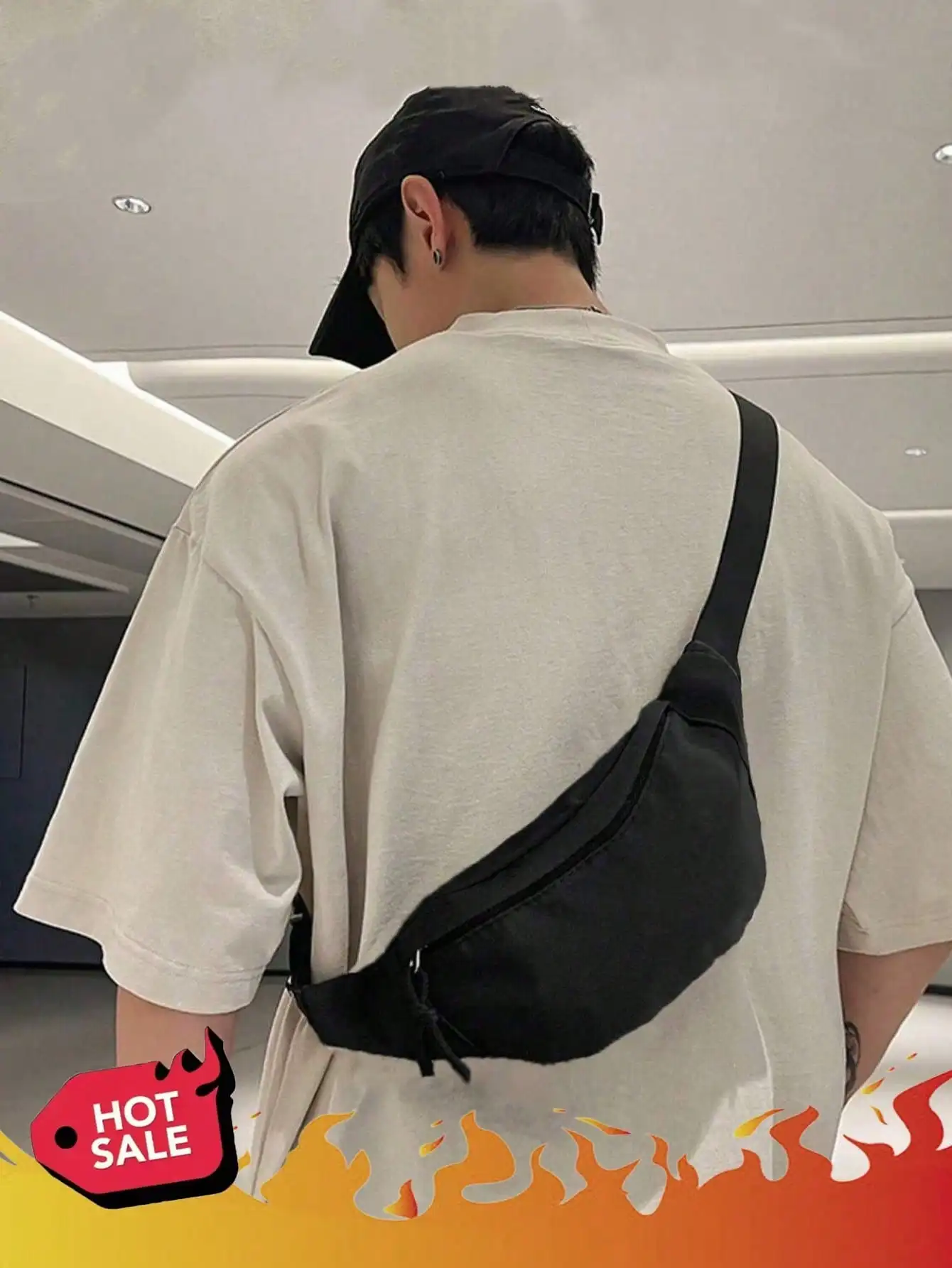 

Men's Casual Minimalist Mini Shoulder Bag, Fits Phone, Crossbody, Suitable For Students, Large Capacity Waist Pack/Backpack/Messenger Bag, Shoulder Bag, Commute/Beach/College/School/Daily Commute/Casual Street, Crossbody Bag, Work/Weekend Travel/Hiking/Ca
