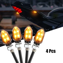 4 Pcs Universal Turn Signals LED Light IP65 Mini Indicators Signal Lights Motorcycle For Motorcycle Harley Yamaha Turn Signal