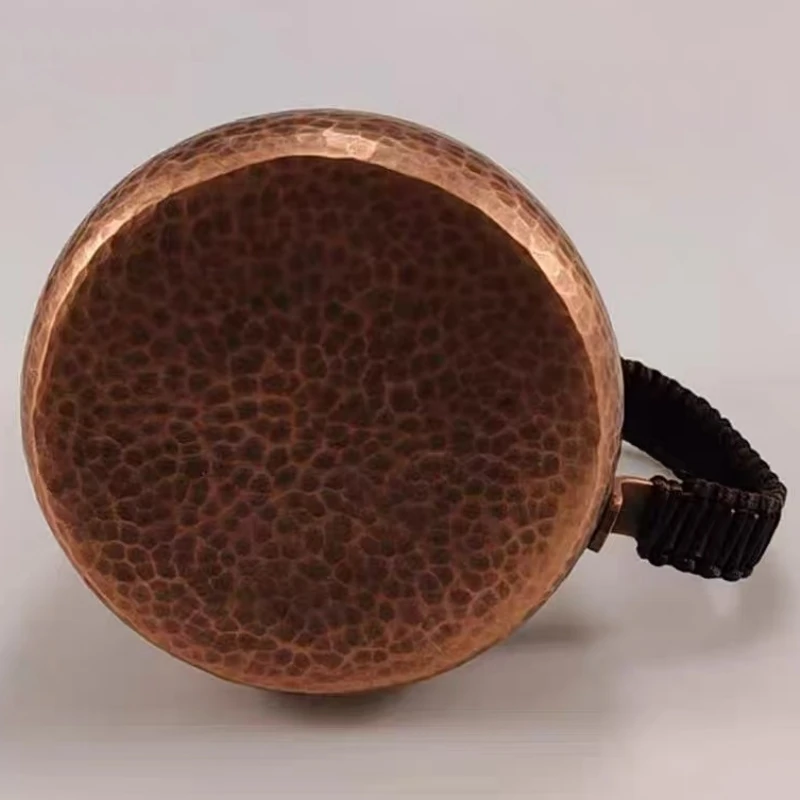 كوب قهوة كلاسيكي من النحاس النقي ، كوب موسكو بغل سميك كبير الحجم مطرقة الملمس مقبض منسوج 700 مللي كوب للبيرة ، كوب شاي أدوات المائدة
