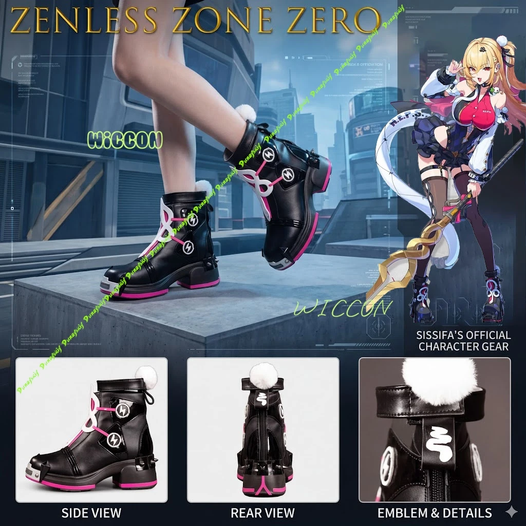 

Туфли для косплея Zenless Zone Zero Cissia, на высоком каблуке, для аниме-игр, женские сапоги на каблуке, для вечеринок, сексуальные, в стиле Лолита, готические, для костюмов