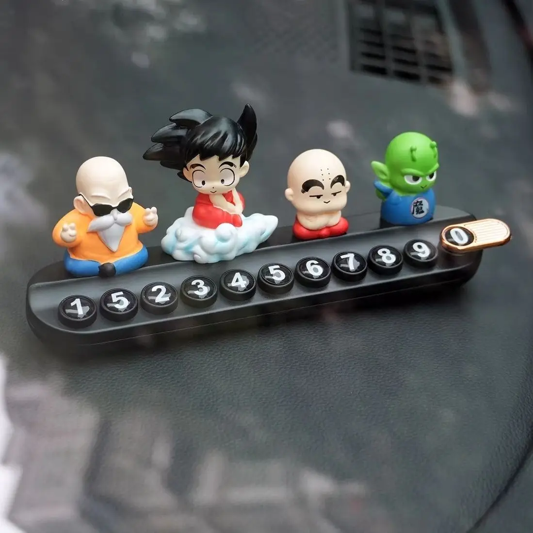 New Dragon Ball Car Number Plate Temporary Parking Phone Number Plate Contact Plate Car Aromatherapy Cartoon Car Ornament Gift