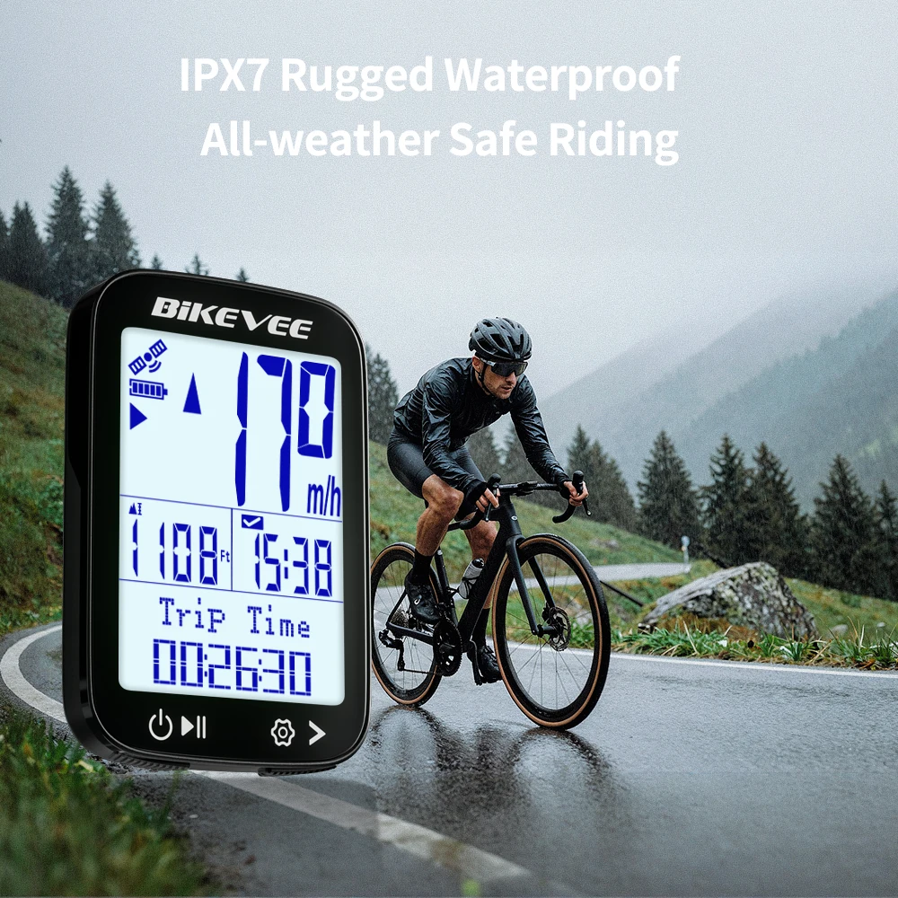 

Multilingual 9 Languages GPS Wireless Bike Computer Waterproof Bicycle Speedometer Odometer with Auto Backlight Bracket Cycling