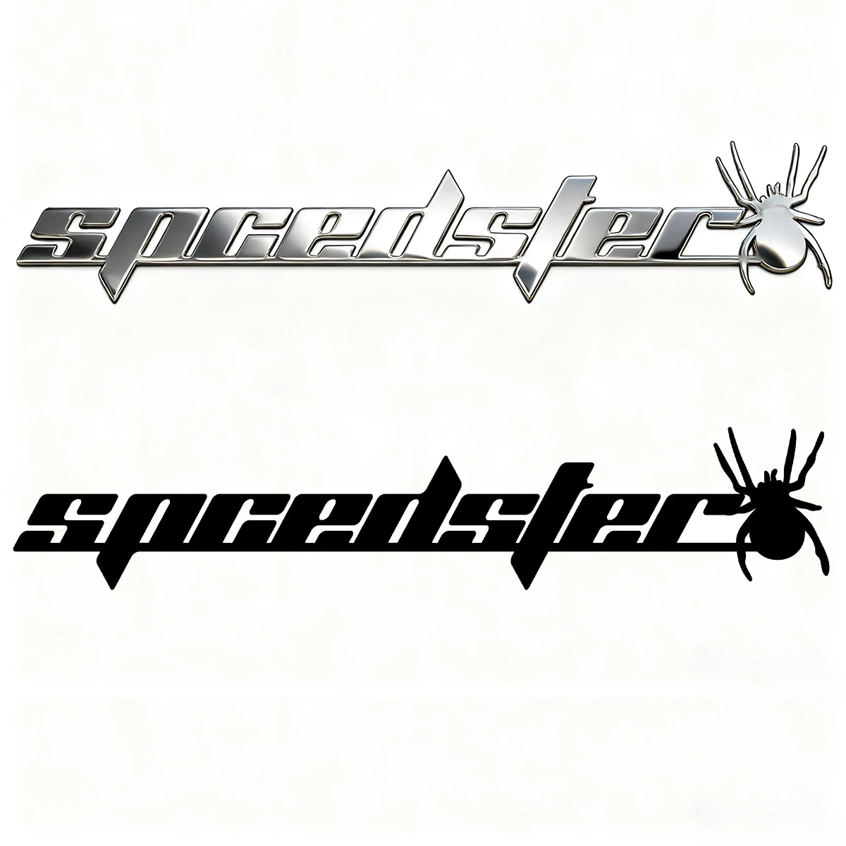 

1PC Smooth Metal Stickers Cool Spider Custom Art Font Fit Piano Car Body DIY Decoration Stainless Steel Accessories Jewelry Gift