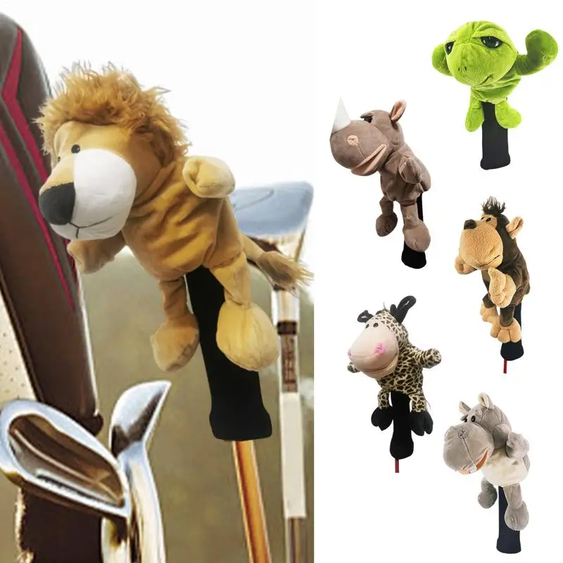 Plush Club Headcovers Animal Golf Club Sleeves Funny Club Cover Shield Plush Driver Protective Covers Adorable For Men And Women