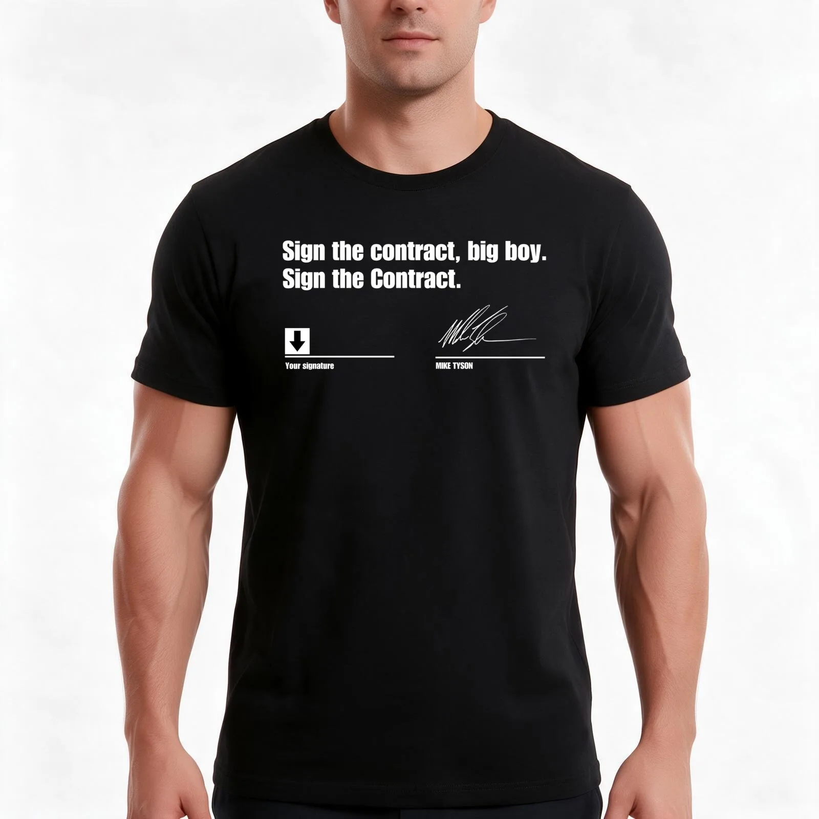 Sign the contract big boy Funny T-Shirt Summer Casual Cotton Tee Oversized Streetwear Tops Vintage Graphic Print
