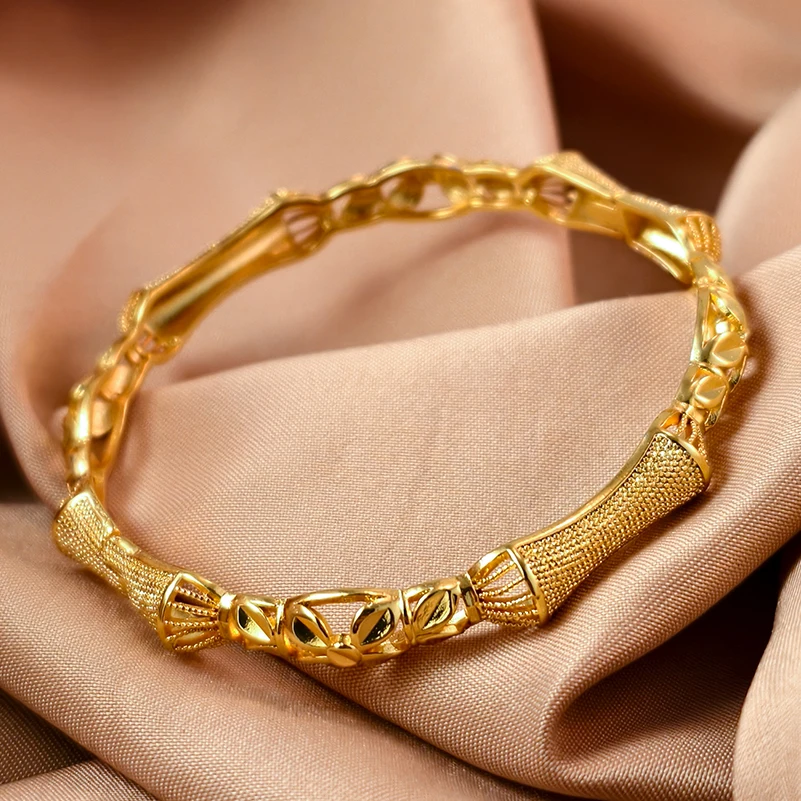 

Moroccan Gold Color Bangles For Women Girls Algeria Wedding Dress Kaftan Abaya Arab Bracelets Jewelry