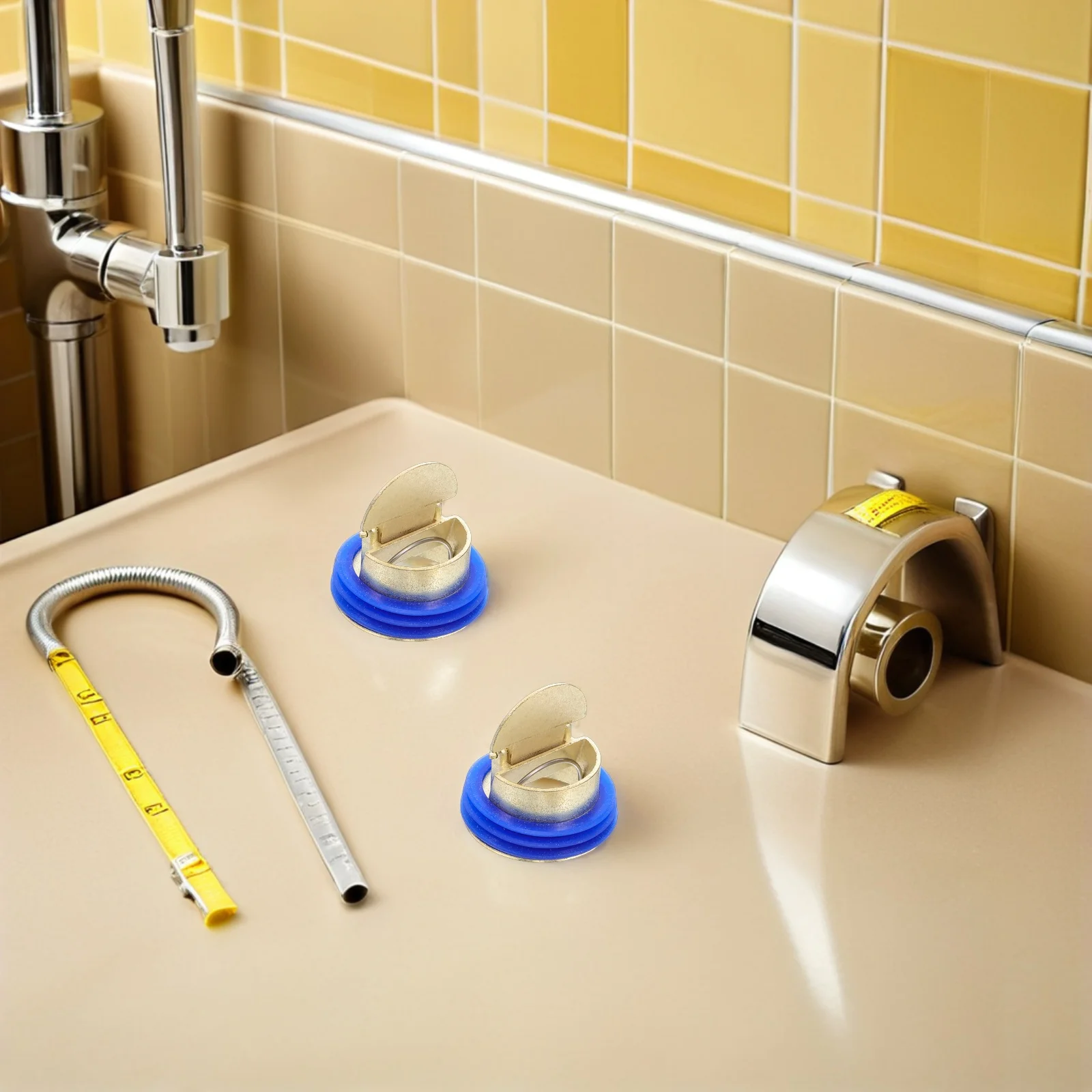 

2Pcs Anti-Backflow Drain Core Bathroom Shower Floor Plug Sink Insert Water-Trapping Drain Protector Overflow Preventer