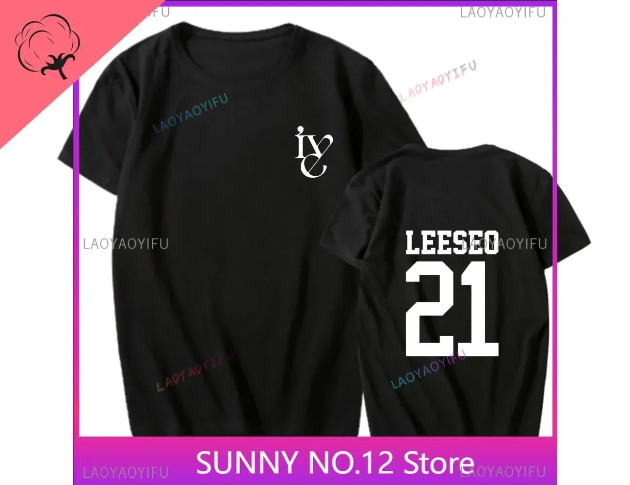 IVE T Shirt Kpop Women Men Summer Short Sleeve Tee Tops Yujin Gaeul Wonyoung LIZ Rei Leeseo T-shirt Korean Fashion IVE Clothes