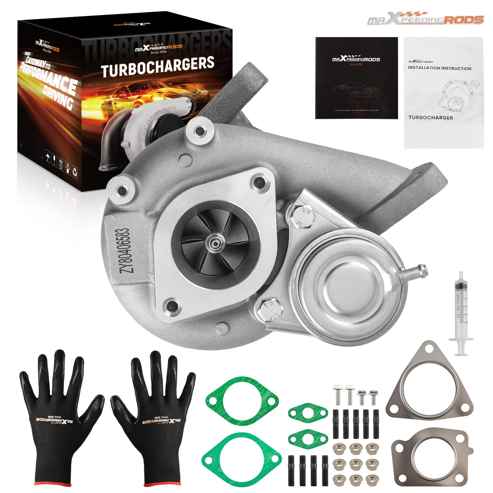 

Турбокомпрессор MaXpeedingrods 49335-01800 MR16DDT TF035HL8 с водяным и масляным охлаждением для двигателя Nissan Juke MR16DDT 2010-2016