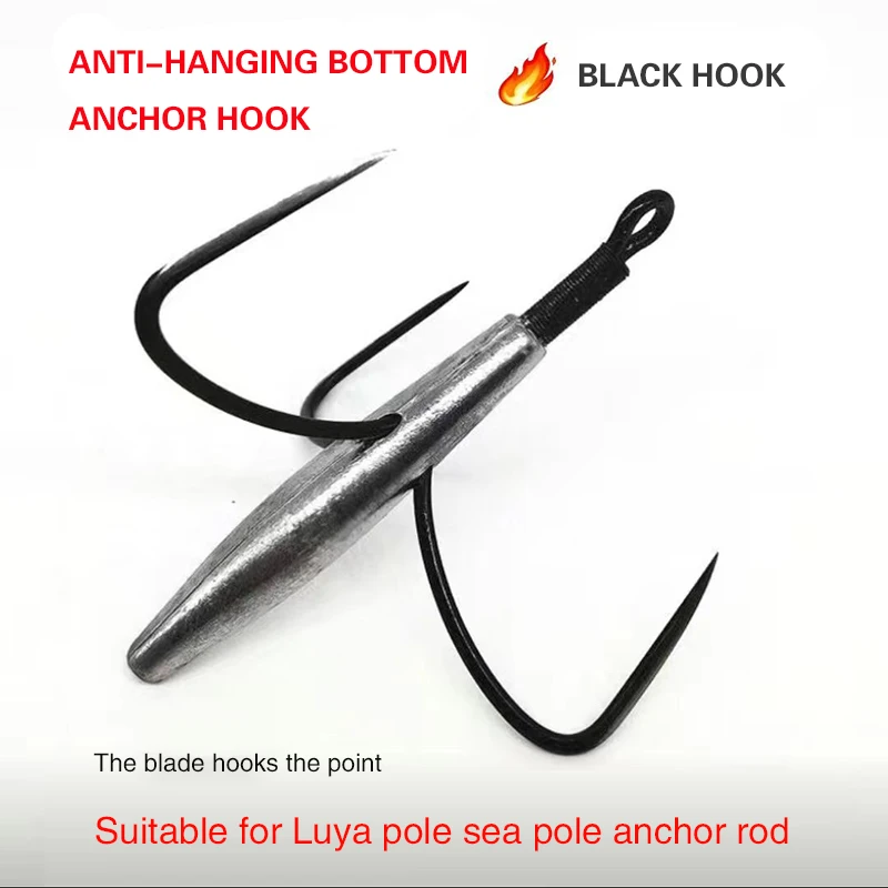 5Pcs Large Treble Fishing Hooks Saltwater Snagging Big Game Treble Hooks Shark Tuna Jig Triple Anchor Fish Hooks Fishing Tackle