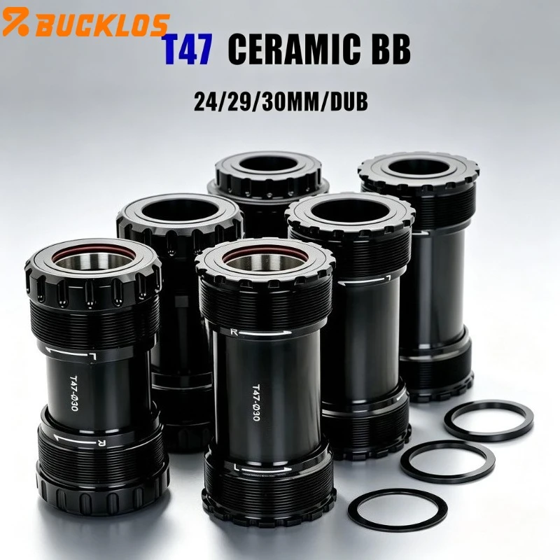 BUCKLOS T47 Bicycle Bottom Bracket 68/73MM 86/92MM Ceramic Thread BSA Bike Bottom Bracket 24/29/30mm DUB for Shimano