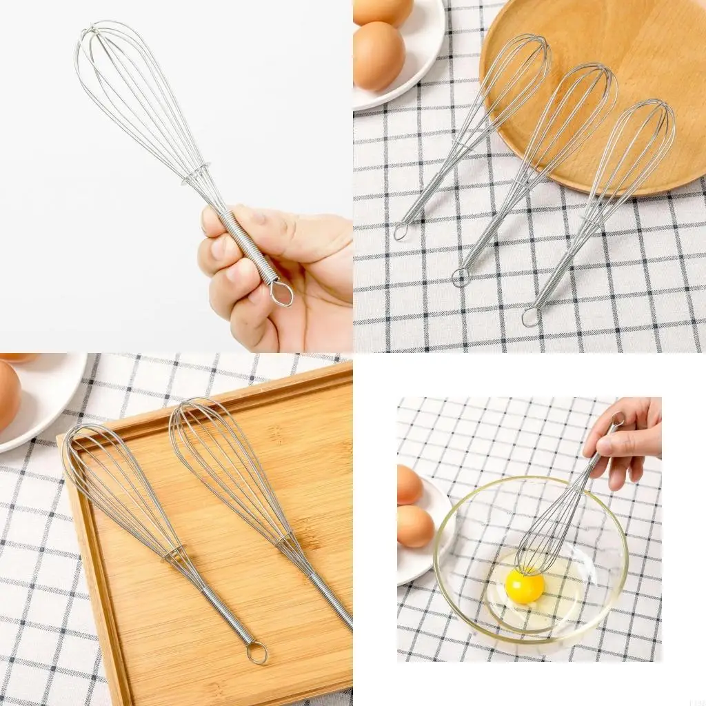 F19B New Stainless Steel Hand Whip Whisk Mixer Beater Kitchen Cooking Tools