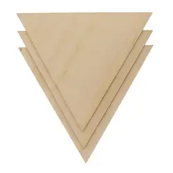 Triangle Wood Slices Wood Slices Embellishments Wood Pieces for DIY Decoration