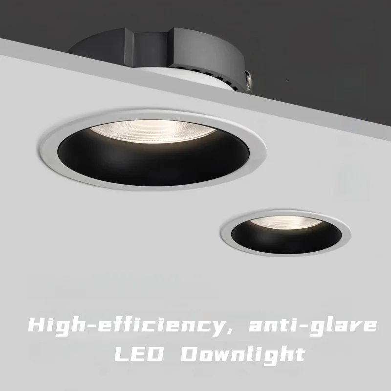 

Recessed Anti-Glare LED Downlight AC85V-265V Dimmable Ceiling Light Spotlight 40W 35W 30W 25W Family Living Room Bedroom Light