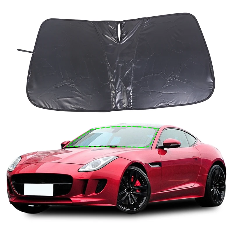 For Jaguar F-TYPE 2013-2024 Car Styling Silver Car Forward Windshield Sunshade Solar Protection Pad Accessories