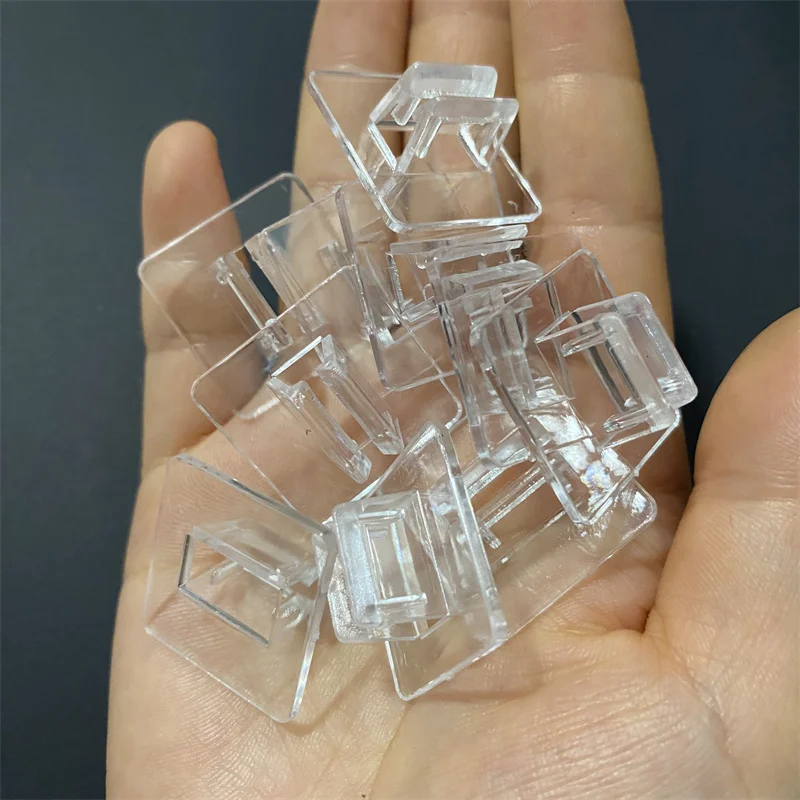 50Pieces/Set 24*10mm Big Size Transparent Plastic Stand For 2mm Paper Cards Board Games Components Card Display Holder