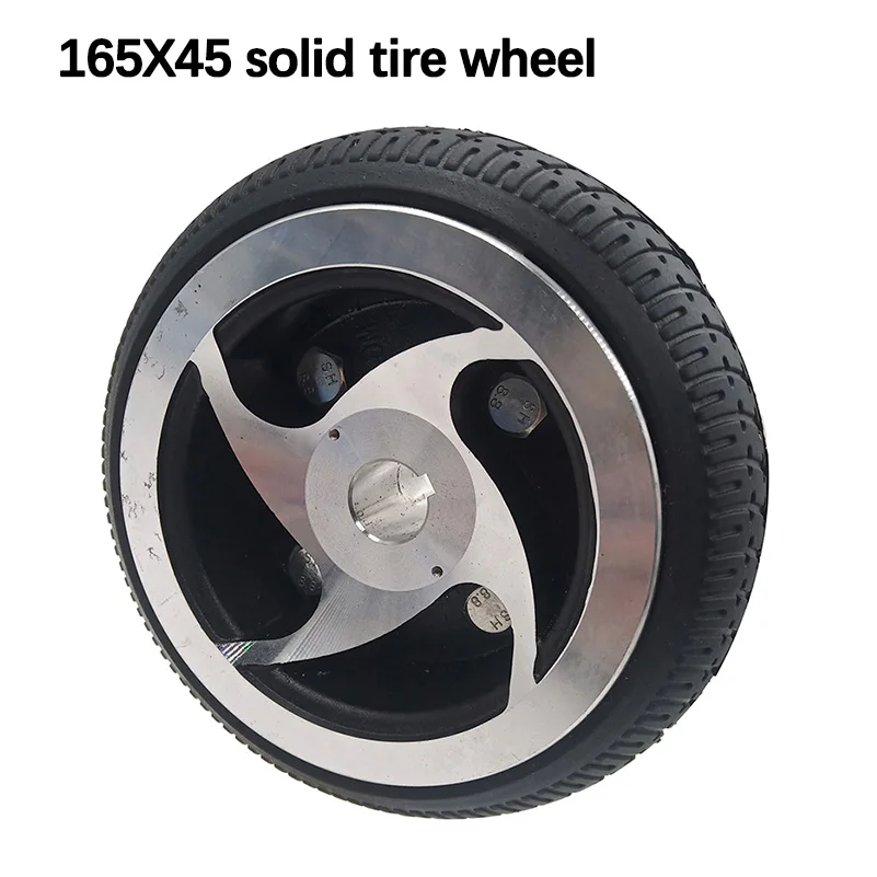 6.5 inch aluminum alloy rim 19MM inner hole 165X45 tire with keyway wheel  for electric scooter kart accessories