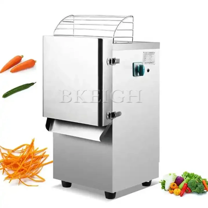 

Stainless Steel Fully Automatic Double Mouth Vegetable Cutter, Commercial Cucumber Ham Slicer, Kitchen Equipment