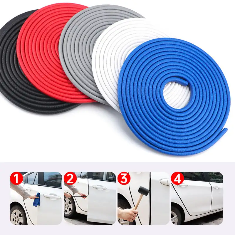 5/10M Car Door Protector Strip Anti-Collision Edge Rubber Scratch Strips Car Styling Mouldings Protection Side Car Door Protecto