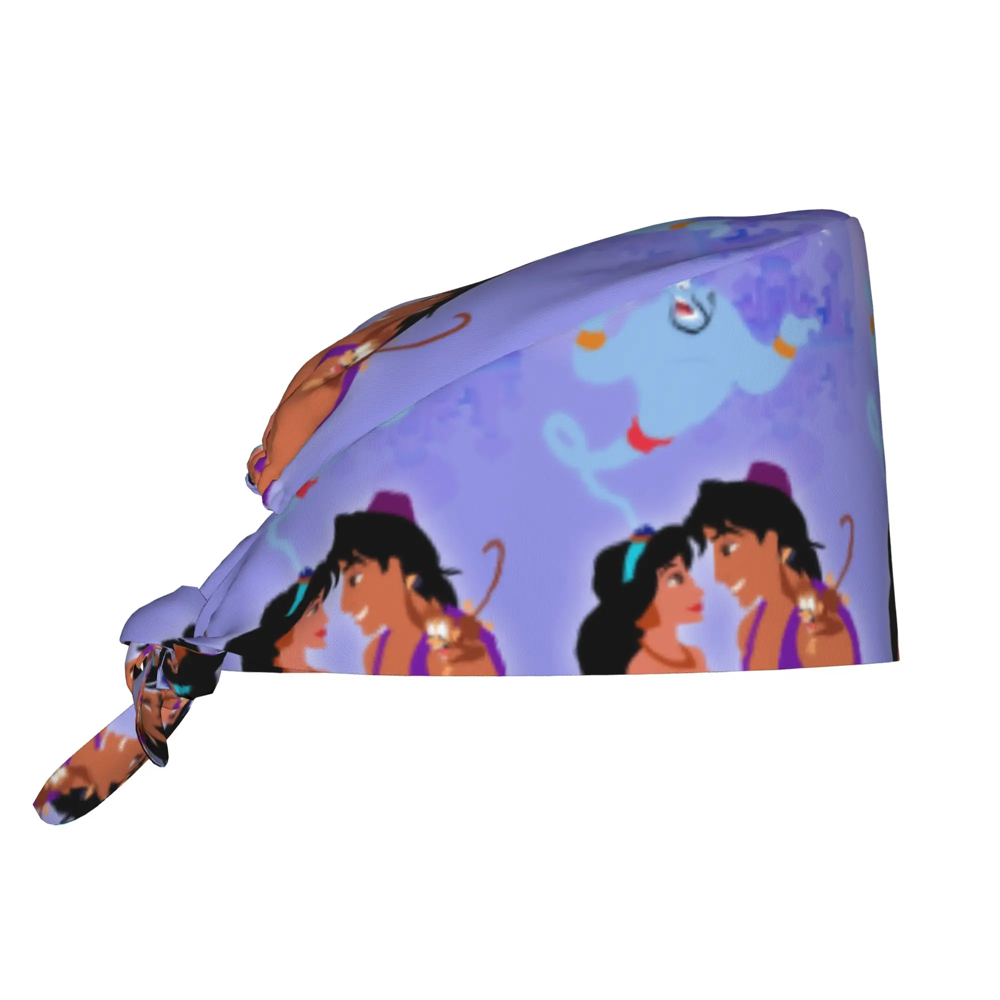 Custom Cute Cartoon A-Aladdin Working Cap Surgical Hats Men Women  Operating Room Cap Nursing Cap Lab Works Hat