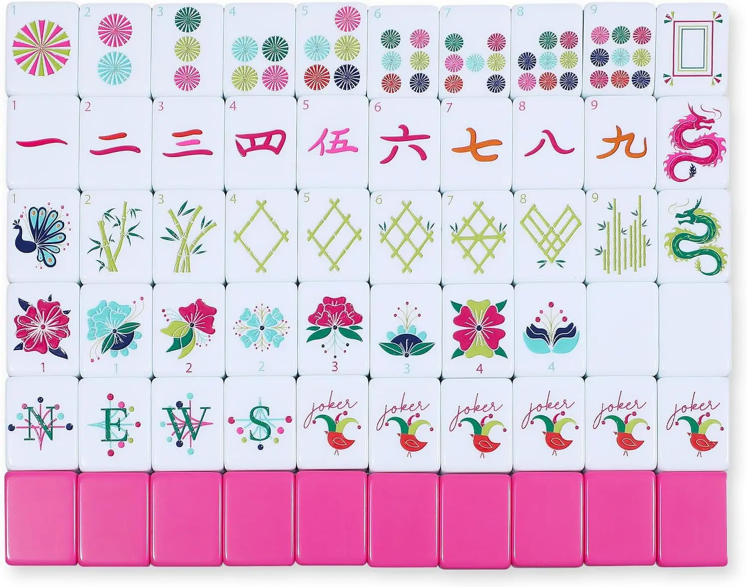 

American Mahjong Tile Set, 160 Pcs Hand Carved Tiles for Family Game Night and Ma Jiang Enthusiasts