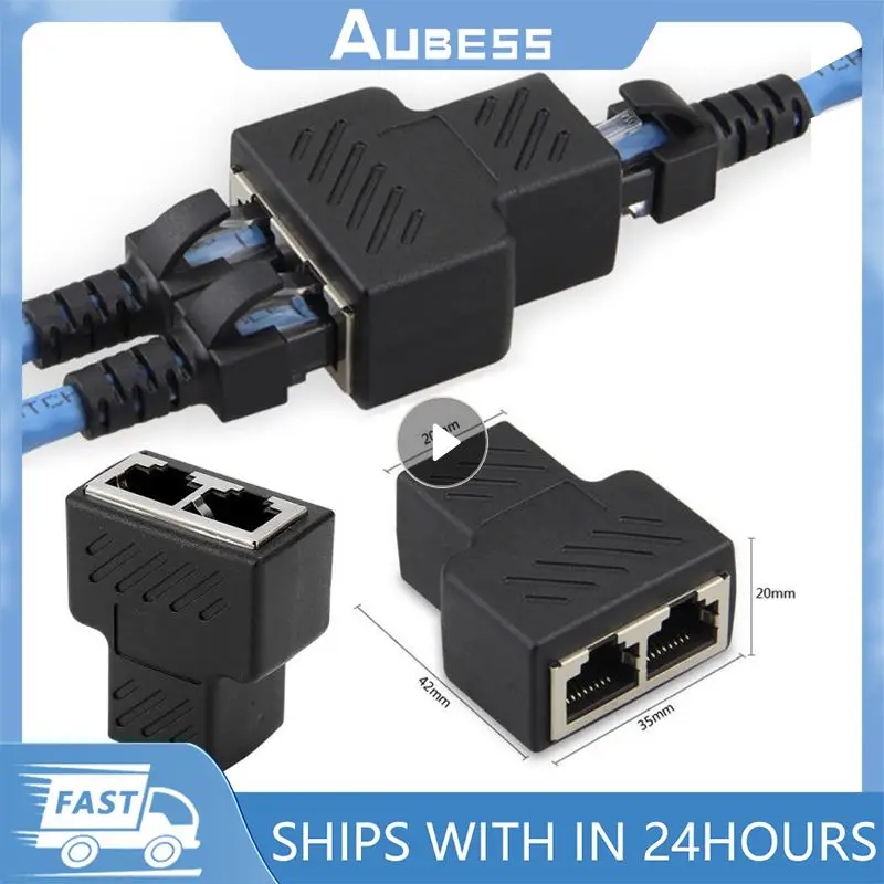 Ethernet Adapter Lan Cable Extender Splitter For Internet Connection Cat5 RJ45 Splitter Coupler Contact Modular Plug Connectors