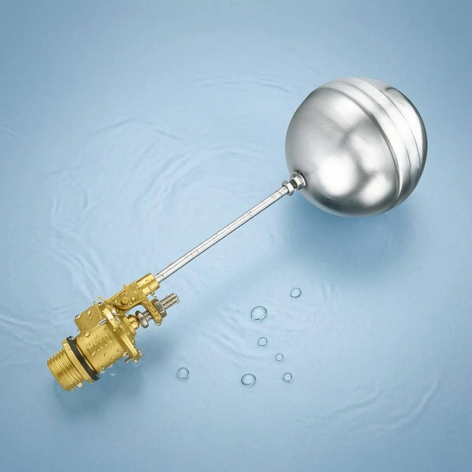 Adjustable Arm Brass Float Valve Threaded Inlet Water Control for Consistent Water Storage Management