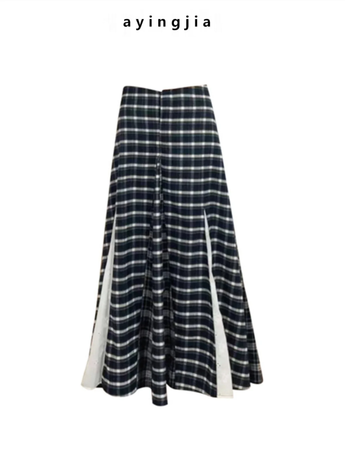 

Юбка-парасолька с асимметричным краем и вышивкой в клетку, весна-лето, для женщин, в стиле «Академия искусства»