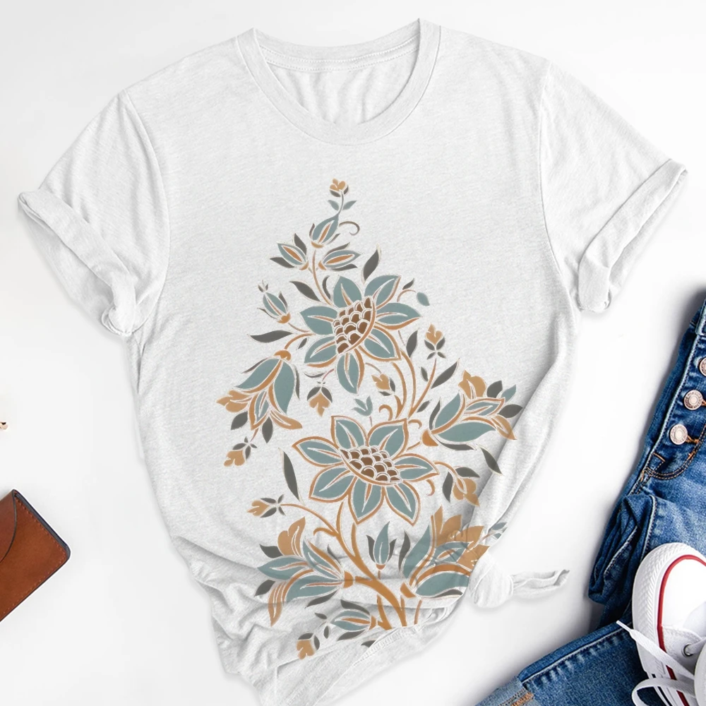 

Girls' Pretty Clothes T-Shirt Bras for Women Soft Cotton Casual Streetwear Short Sleeve Y2K Print Fashion Tee