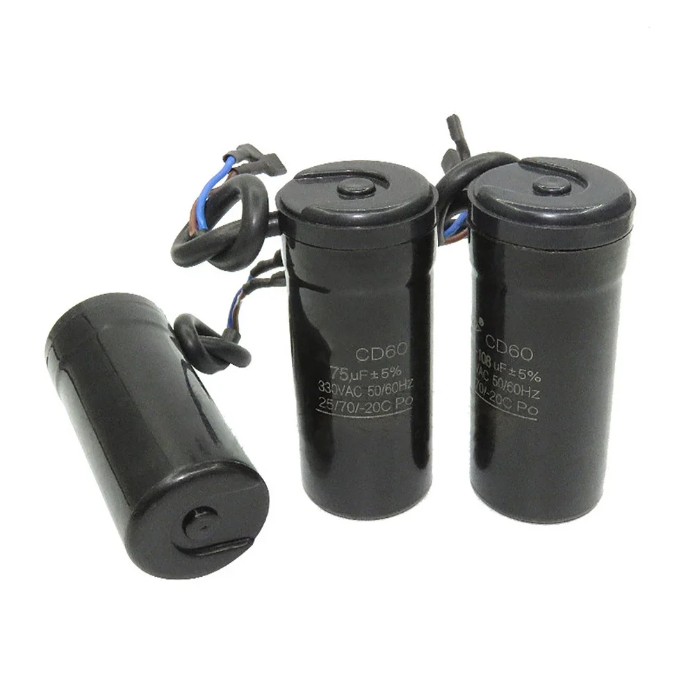 

Motor Start Capacitor 330VAC CD60 50HZ 60Hz 47UF,64UF,75UF,80UF,88-108UF Refrigerator Freezer Compressor Starting Capacitor