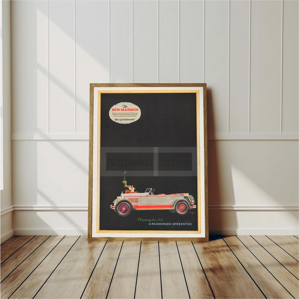 Vintage Car Advertising Posters Car Racing Prints Canvas Painting Wall Art Pictures Home Living Room Vintage Sport Decoration