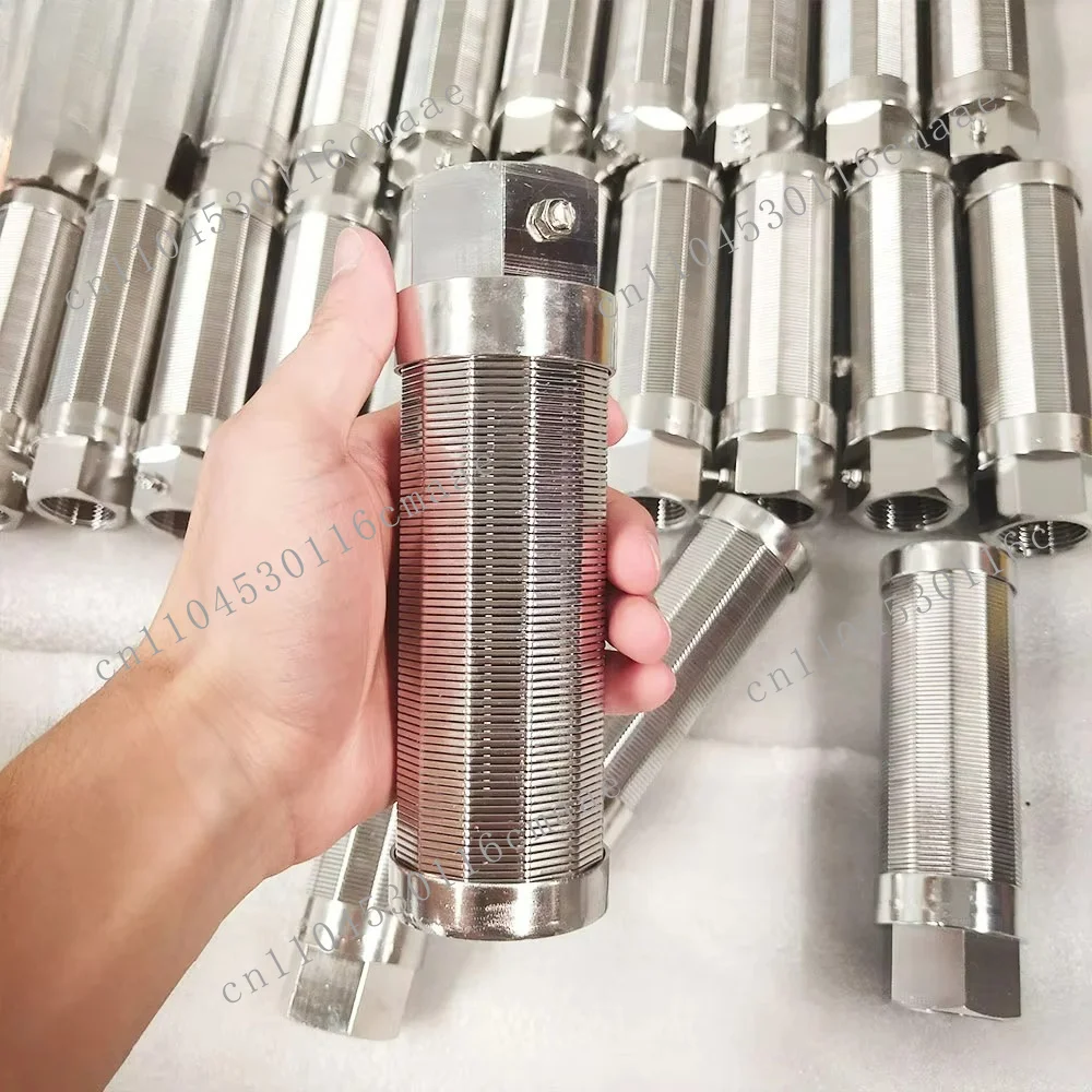 Custom stainless steel well screen filter slotted wedge with new mesh and liquid/air filter features