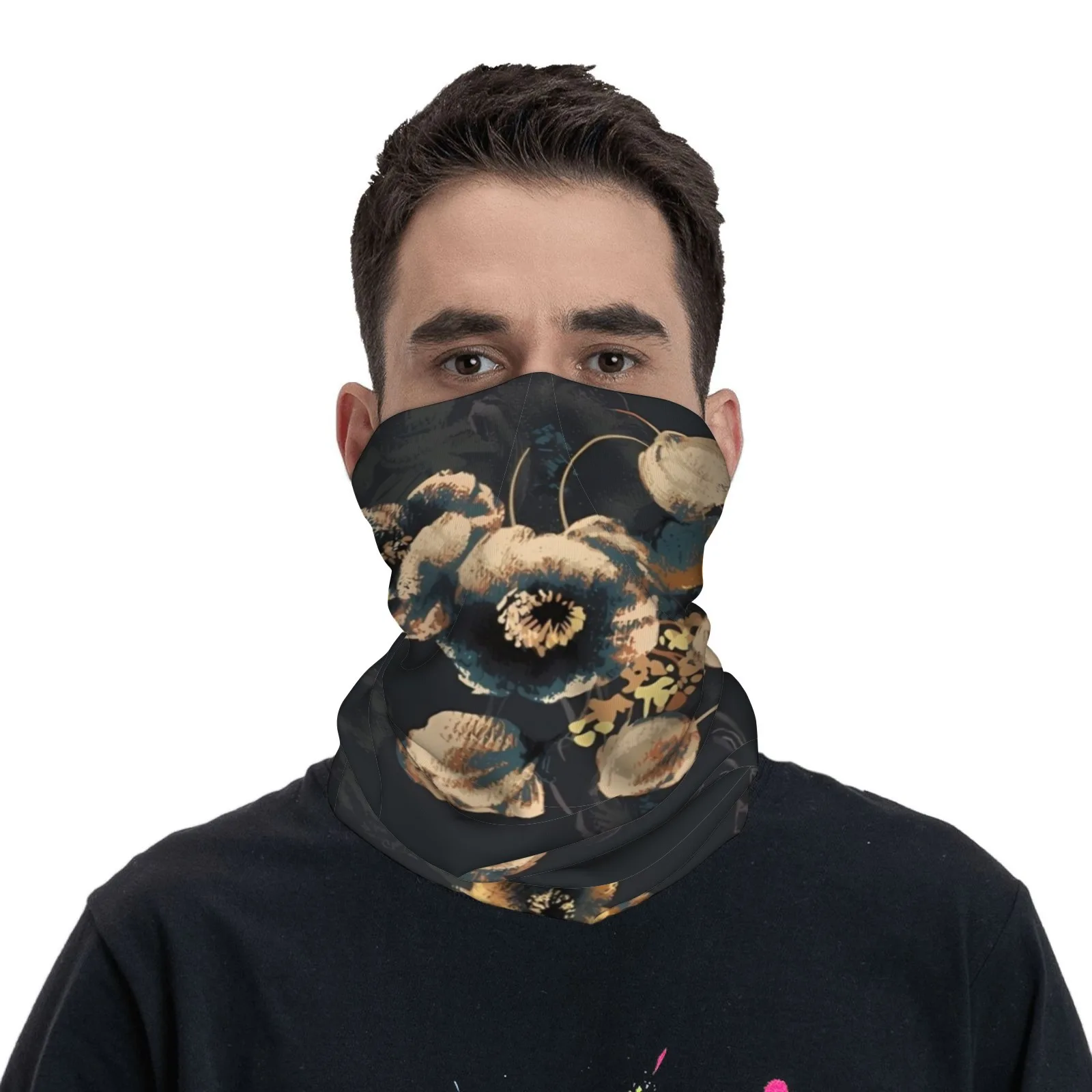 

Exquisite and Mysterious Dark Floral Pattern Uniquely Customizable Neck Gaiter–Super Soft & Breathable–Wear & Outdoor Activities