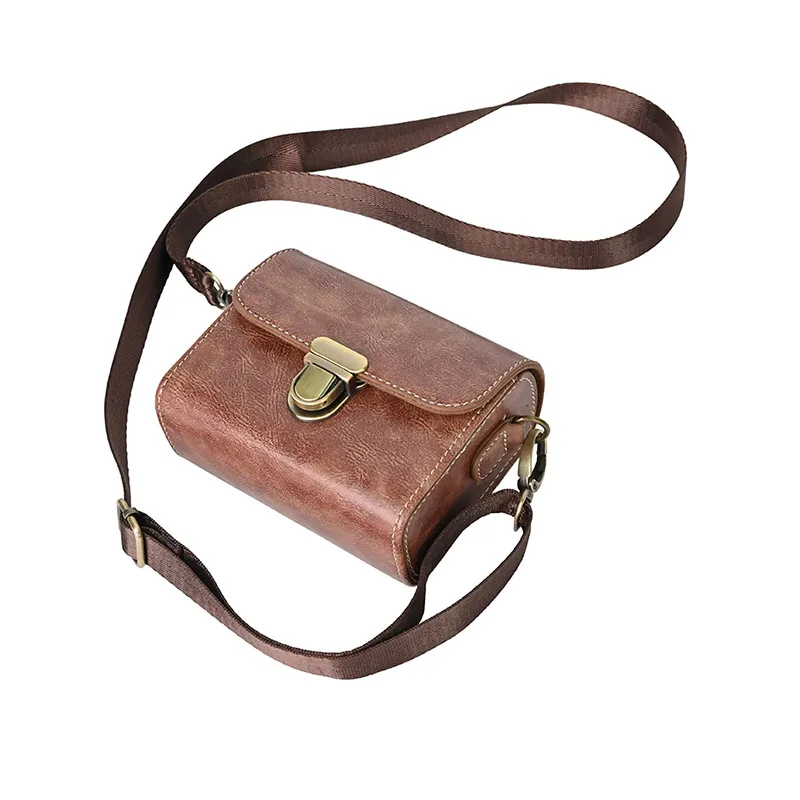 PU Leather Photo Cover Camera Case Shoulder Bag For Ricoh GR3 GR2 Canon G7 X Mark III G9X G7X II SX740 Panasonic TZ90 TZ85 TZ30