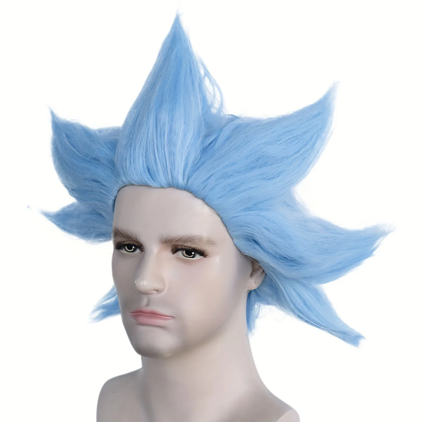 Peluca corta sintética de cosplay de flor de sol azul para fiesta de Halloween, carnaval, cabello COS