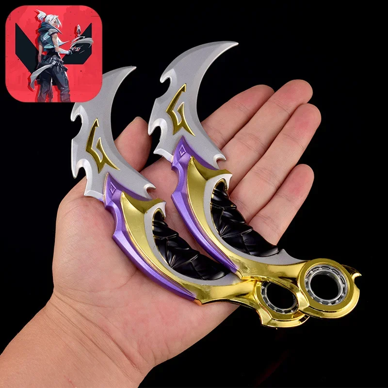 17cm Valorant Reaver EP5 Karambit Rotatable Melee Weapon Metal Model Replica Game Sword Real Training Knife Safety Toy Boy Gifts 